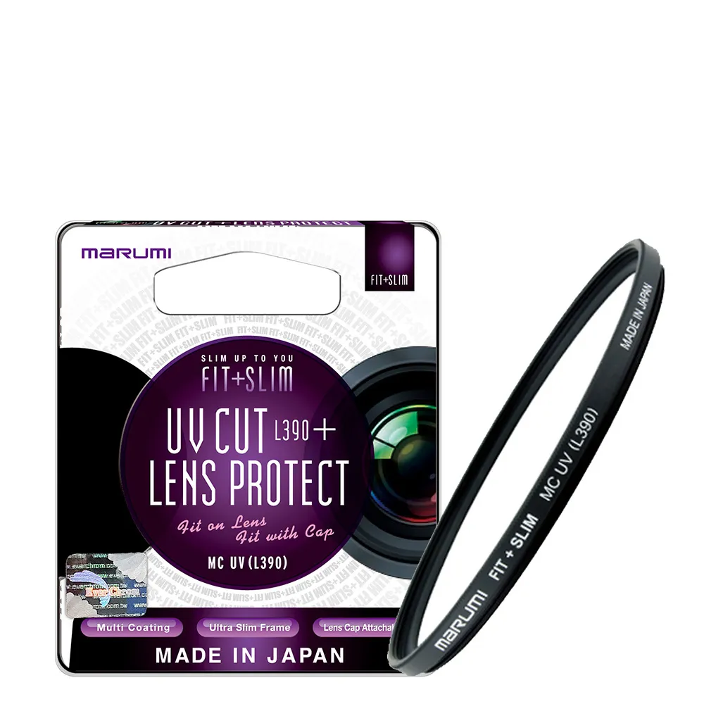 【日本Marumi】FIT+SLIM廣角薄框多層鍍膜UV保護鏡 L390 55mm(彩宣總代理)