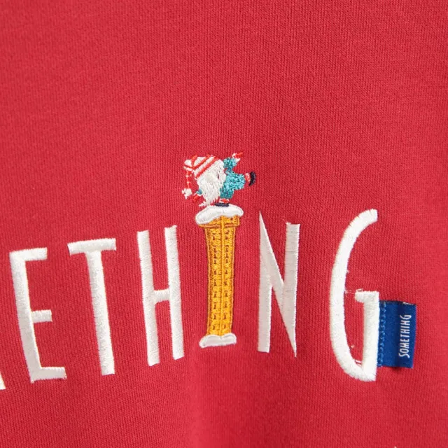 【SOMETHING】女裝 聖誕限定 聖誕老人寬厚長袖T恤(紅色)