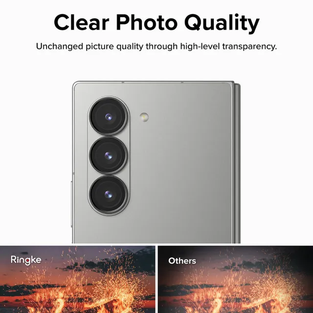 【Ringke】三星 Galaxy Z Fold 6 Camera Lens Frame Glass 鋼化玻璃鏡頭保護鋁框 2入(Rearth 鏡頭貼)