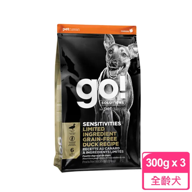 【Go!】全方位狗狗天然糧 900克 皮毛保健/高肉量/低致敏/機能系列(狗糧 狗飼料 幼犬 成犬 老犬 WDJ)