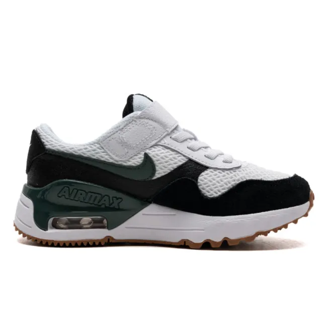 【NIKE 耐吉】運動鞋 童鞋 中童 兒童 魔鬼氈 氣墊 AIR MAX SYSTM PS 黑白 DQ0285-115(3C4963)