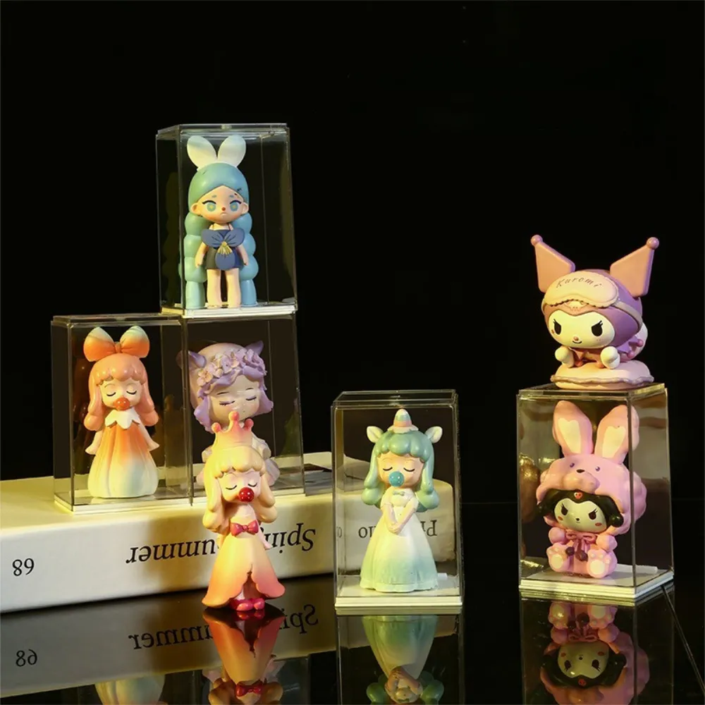 【Dagebeno荷生活】可疊加防倒透明可視公仔收納盒 防塵加厚娃娃收藏牆-三色各4入(含固定膠1張)