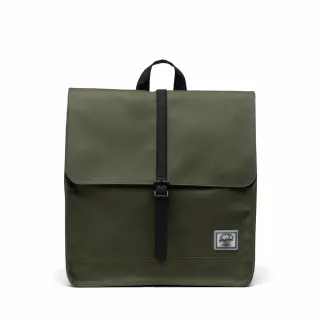 【Herschel】官方直營 後背包 13吋筆電包 書包 磁扣 防潑水 14L City Mid 綠(10998