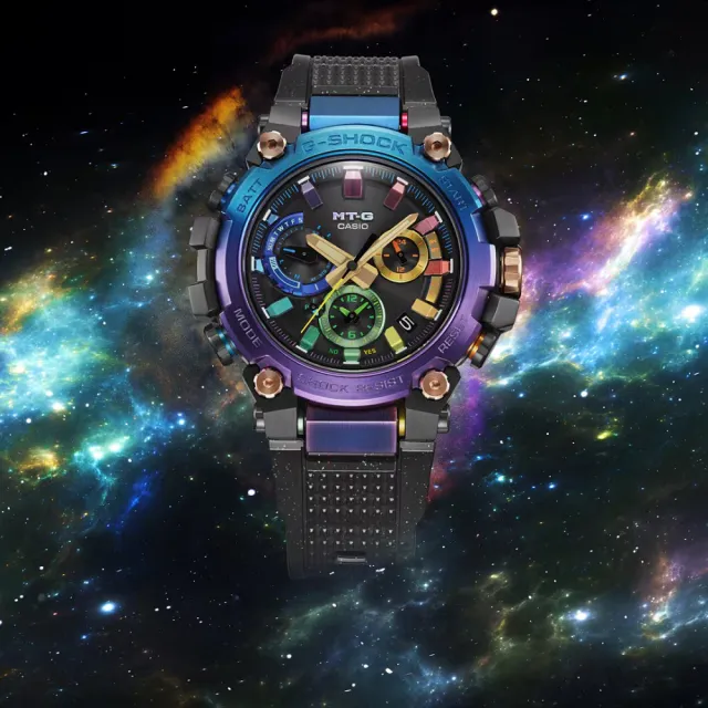 【CASIO 卡西歐】MT-G系列 太空星太陽能藍芽電波運動錶/51mm(MTG-B3000DN-1A)