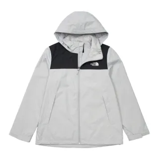 【The North Face 官方旗艦】北面男款灰黑拼接DryVent防水透氣連帽衝鋒衣｜88FRC3F