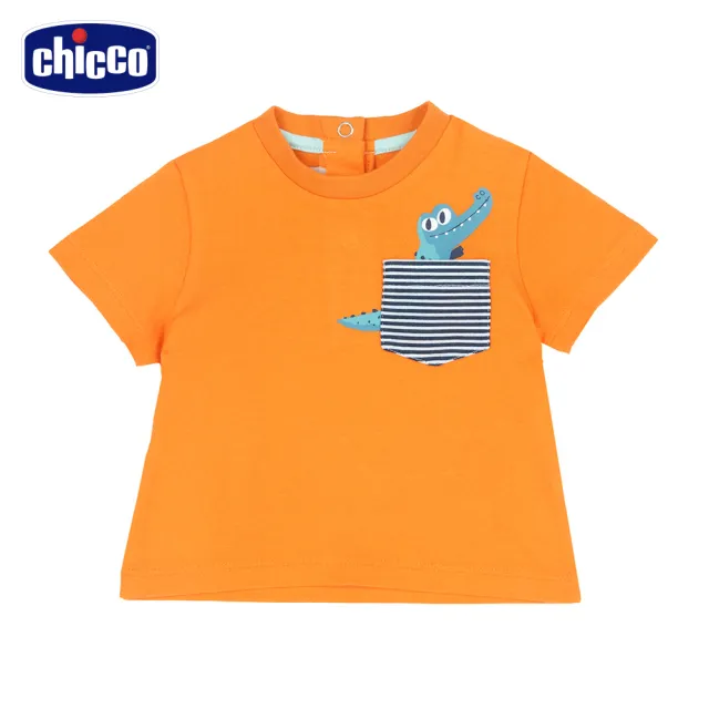 【Chicco】24SS童裝-海灘衝浪-口袋鱷魚短袖上衣