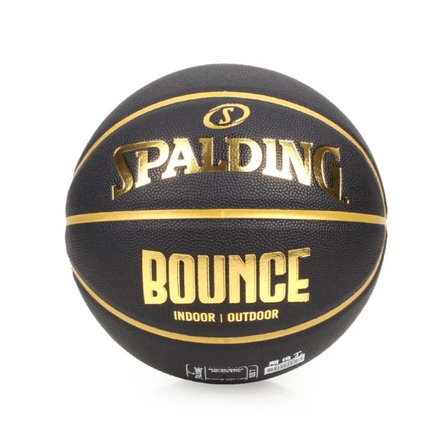 SPALDING BOUNCE 籃球-PU-7號球 斯伯丁 黑金(SPB91003)