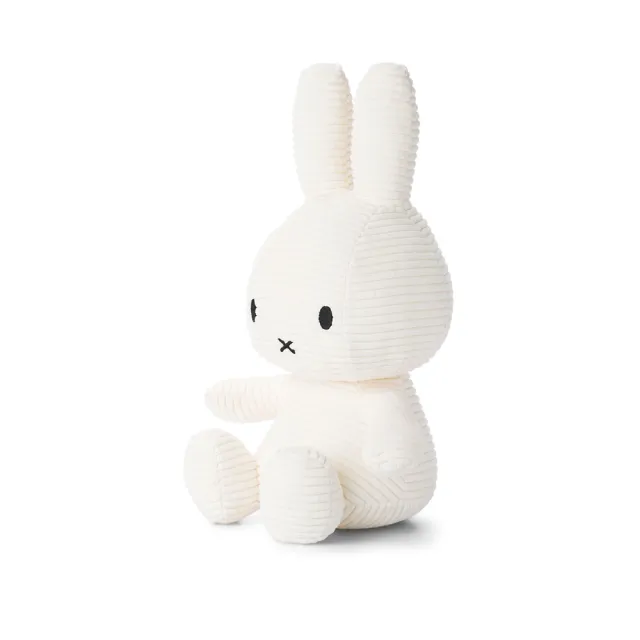 【BON TON TOYS】Miffy米菲兔ECO燈芯絨填充玩偶-白(33cm玩偶、娃娃、公仔)