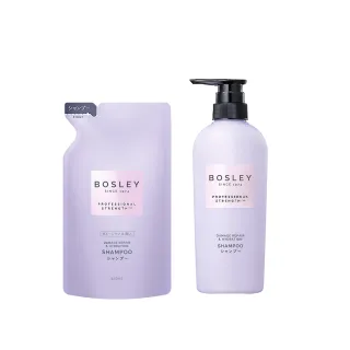 【Bosley】黑髮洗髮精400ml+黑髮洗髮精補充包320ml(黑髮養護升級版)