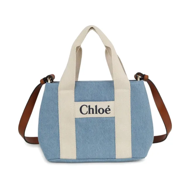 【Chloe’ 蔻依】經典品牌LOGO兩用包/Mifuko草編包/後背包