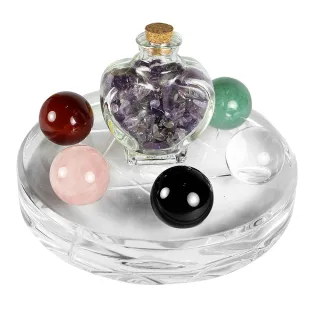 【開運億姊】五行穩賺旺人際旺九紫離火運-心型紫水晶款五行七星陣(加贈五行開運手鍊)