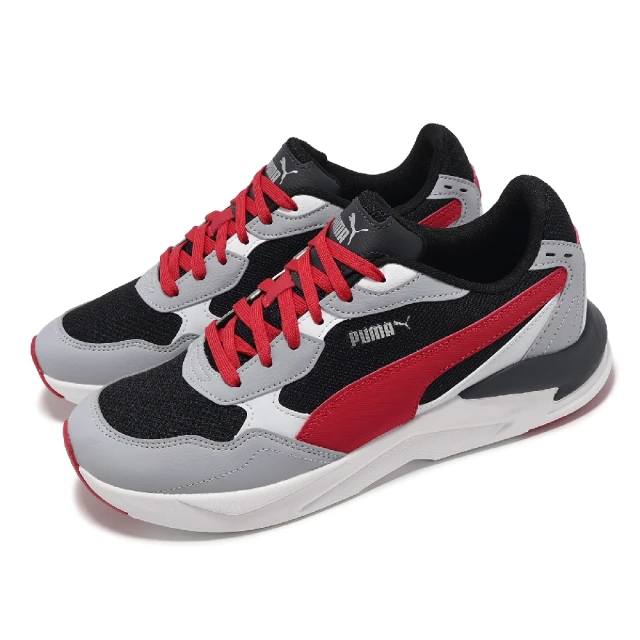 PUMA 休閒鞋 X-Ray Speed Lite 男鞋 黑 紅 拼接 緩衝 透氣 運動鞋(384639-48)