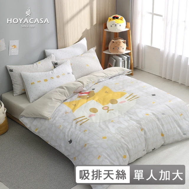 HOYACASA 禾雅寢具 60支天絲棉抗菌兩用被床包組-玩