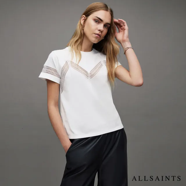 【ALLSAINTS】LINA 蕾絲短袖T恤 WM090Z(舒適版型)