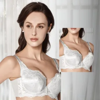 【LADY】維納斯系列 蕾絲深杯大罩杯內衣 D-G罩(閃耀灰)