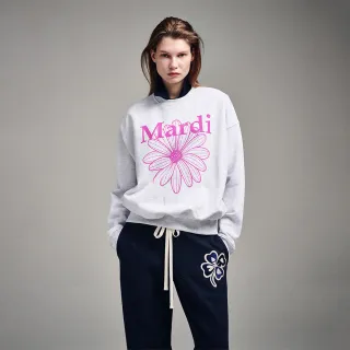 【MARDI MERCREDI】印花大學TEE 淡紫色 經典小雛菊 純棉 紫花 SWEATSHIRT FLOWERMARDI