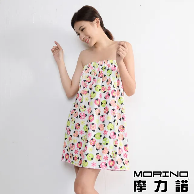 【MORINO】超細纖維滿版印花浴裙(吸濕/保暖/速乾/溫泉首選)