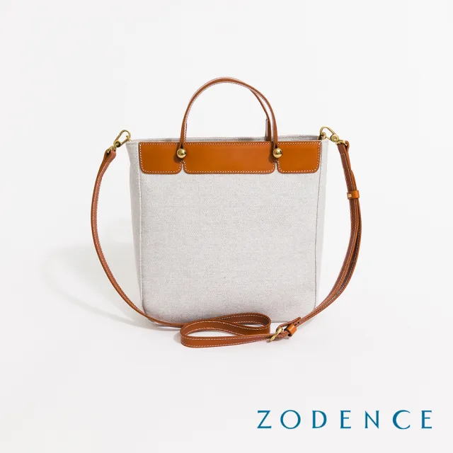 【ZODENCE 佐登司】DION德國帆布古典雙耳手提斜背方包-大(貴族白)