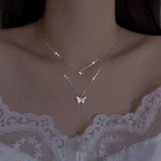 【MoonDy】包包 S925純銀項鍊 蝴蝶項鍊 小禮物 鎖骨鏈 短鍊 閨蜜項鍊 造型項鍊 抗過敏項鍊