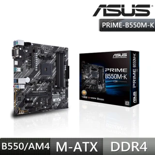 ASUS 華碩 M+U組合★PRIME B550M-K/CSM主機板+AMD Ryzen R5-7600 CPU