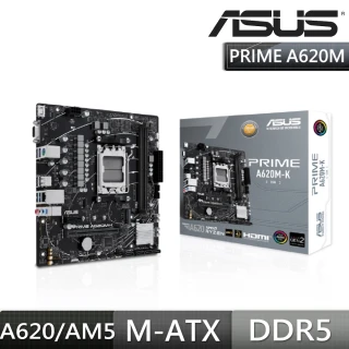 ASUS 華碩 M+U組合★【ASUS 華碩】PRIME A620M-K-CSM主機板+AMD Ryzen R7-7700 CPU