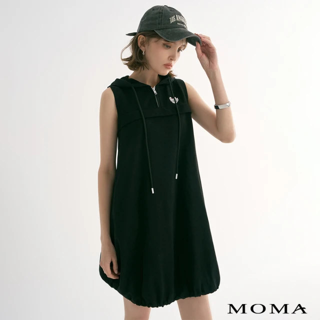 MOMA 俏皮運動風背心洋裝(黑色)