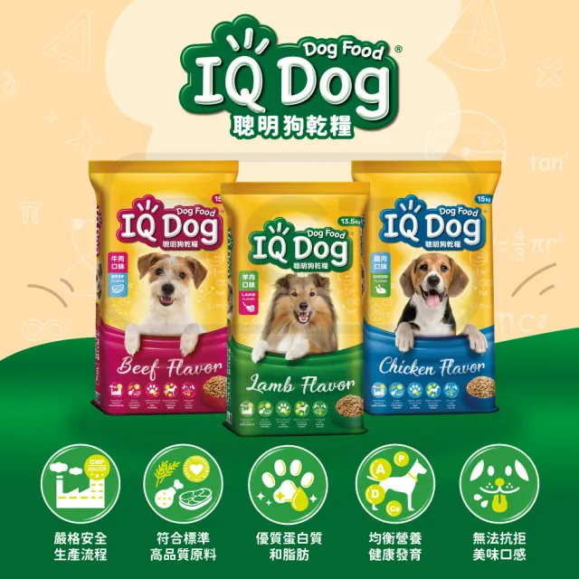 【IQ DOG】聰明狗乾糧 13.5-15KG(狗飼料/成犬)