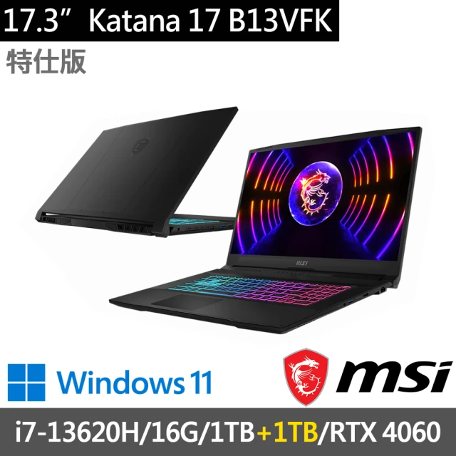 MSI 微星 17.3吋i7獨顯RTX特仕(Katana 1