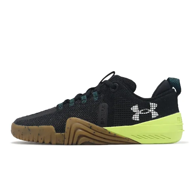 【UNDER ARMOUR】訓練鞋 TriBase Reign 6 男鞋 黑 綠 緩震 穩定 UA(3027341002)