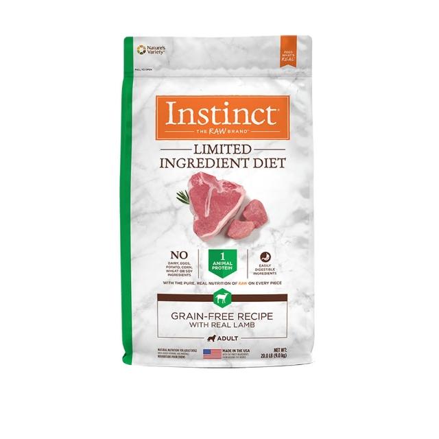 【Instinct原點】羊肉低敏成犬配方20lb(WDJ 狗飼料 無穀飼料 肉含量高 低過敏)