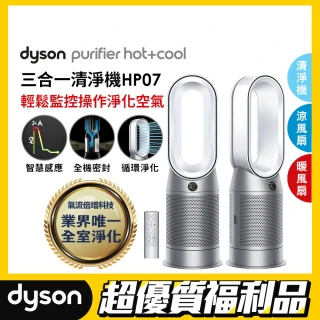 【dyson 戴森 限量福利品】HP07 Purifier Hot+Cool 三合一涼暖空氣清淨機(銀白色)