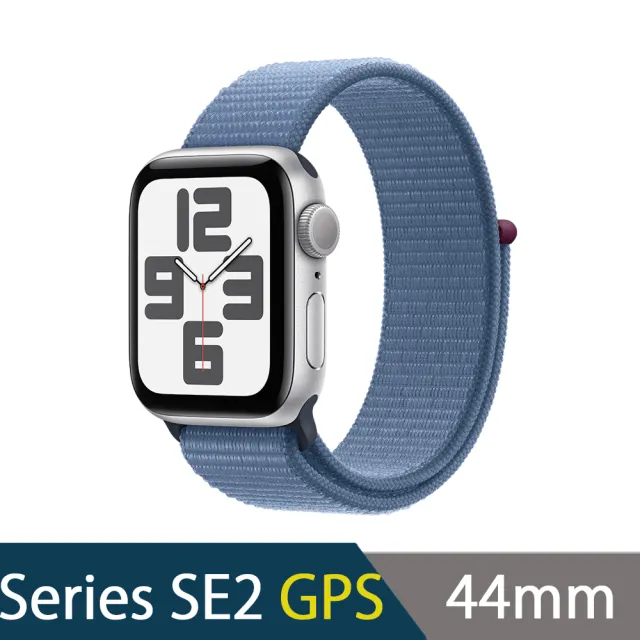 無線充電器組【Apple】Apple Watch SE2 2023 GPS 44mm(鋁金屬錶殼搭配運動型錶環)