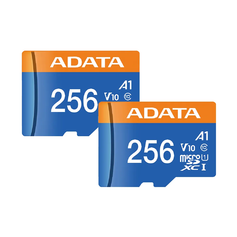 二入組【ADATA 威剛】Premier microSDXC UHS-I  A1 256G記憶卡(附轉卡)