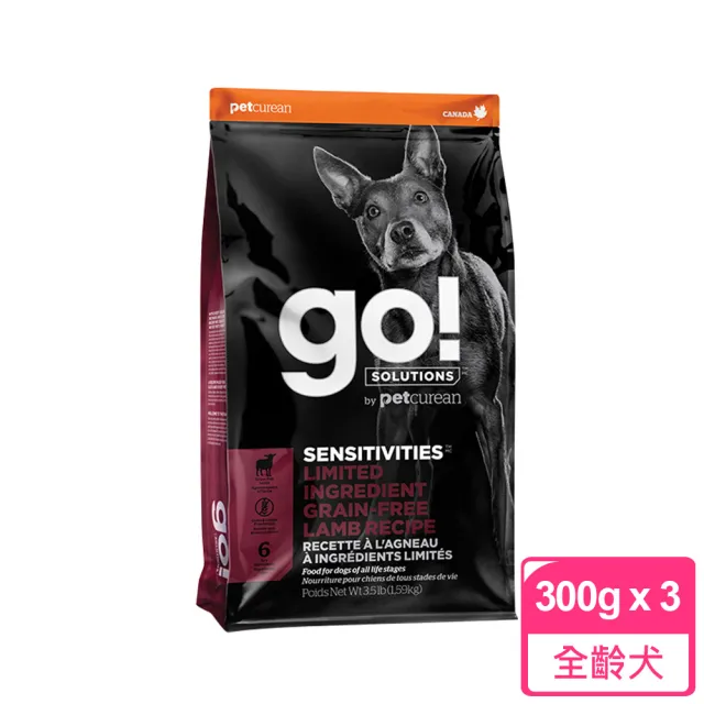 【Go!】全方位狗狗天然糧 900克 皮毛保健/高肉量/低致敏/機能系列(狗糧 狗飼料 挑嘴 關節 腸胃 WDJ)