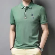 【Billgo】馬術刺繡短袖POLO衫｜透氣棉質男款上衣 比爾購服飾 L-4XL 四色(質感、親膚、百搭)