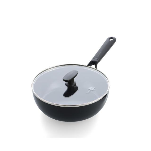 【GreenPan】專利鑽石不沾鍋 All in one 萬用鍋 24cm(含蓋/不挑爐具/不沾鍋/陶瓷)