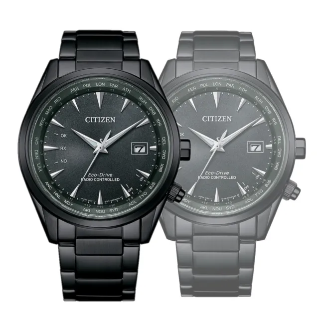 【CITIZEN 星辰】GENTS系列 電波對時 萬年曆 光動能腕錶 石英錶43mm(CB0275-83E)