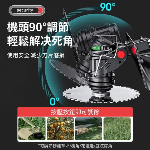 【Ogula 小倉】割草機 除草機 電動打草機BSMI：R3E558（10000M五節兩電）(輕量設計/超大功率/安全防撞)