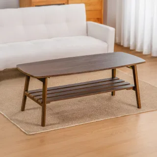 【巧屋家居】嵐山 120cm 雙層 可折疊免安裝 茶几(泡茶桌 學習桌 待客桌 工作桌 書桌 茶几 托盤桌 可折疊)