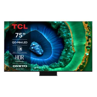 【TCL】75型 4K QD-MiniLED 144HZ Google TV 量子智能連網液晶顯示器(75C855-基本安裝)