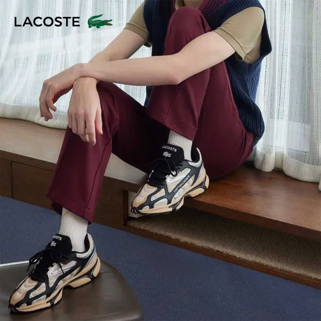 【LACOSTE】男鞋-L003 2K24 運動休閒鞋(棕/黑色)