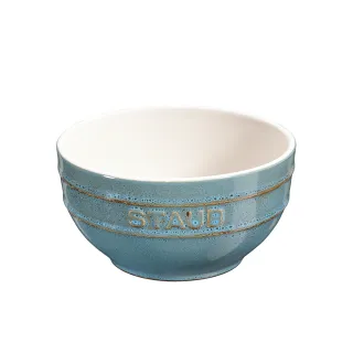 【法國Staub】圓形陶瓷碗餐碗14cm-綠松石/0.7L(德國雙人牌集團官方直營)