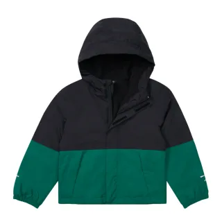【The North Face 官方旗艦】北面兒童綠色防水DryVent防水透氣保暖連帽衝鋒衣｜873SNL1