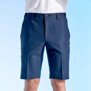 【PING】男款素面吸濕排汗高爾夫短褲-深藍(鬆緊褲頭/GOLF/PD24112-58)