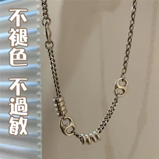【KT DADA】包包 s925純銀項鍊  女生項鍊 復古項鍊 個性項鍊 歐美項鍊 抗過敏項鍊 不掉色 