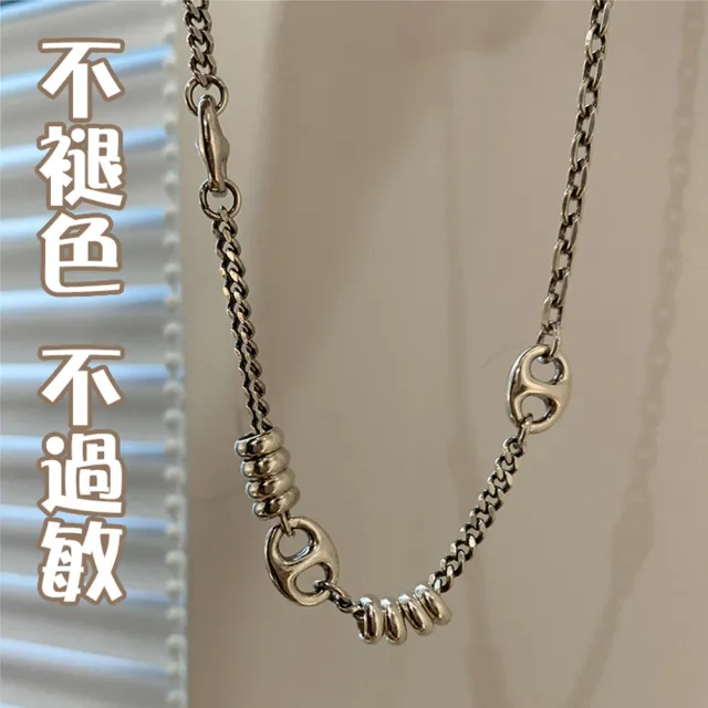 【KT DADA】包包 s925純銀項鍊  女生項鍊 復古項鍊 個性項鍊 歐美項鍊 抗過敏項鍊 不掉色 