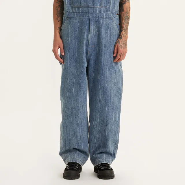 【LEVIS】Skateboarding 男寬鬆OVERALL丹寧牛仔吊帶褲/微彈 熱賣單品 A2092-0005