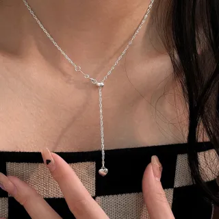 【MoonDy】包包 s925純銀項鍊 女生項鍊 愛心項鍊  正韓純銀項鍊  女項鍊 全純銀項鍊 正韓 