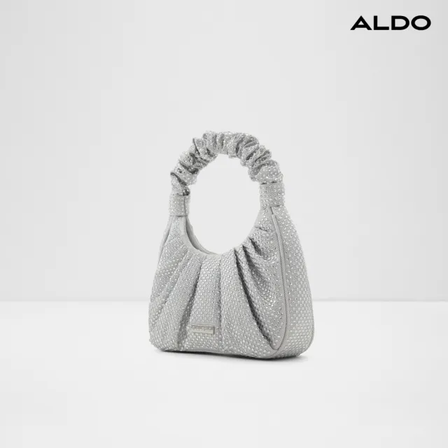 【ALDO】IVALIA-時尚水鑽鉚釘設計手提包(銀色)