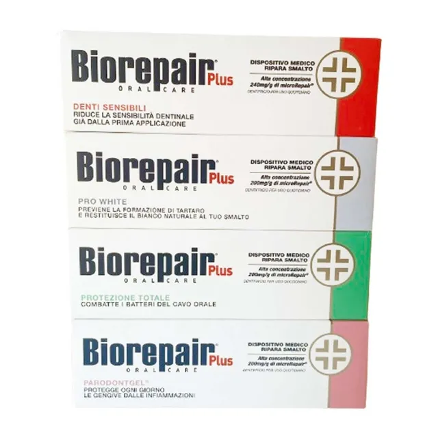 【Biorepair 貝利達】加強型牙膏75mlX3入組 全效/抗敏/護齦/亮白 四款任選(平行輸入)